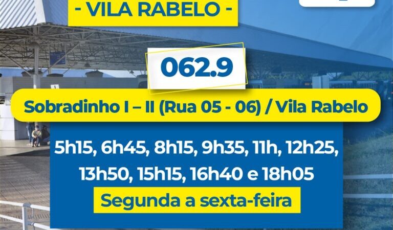 Nova linha de ônibus beneficiará moradores da Vila Rabelo, em Sobradinho