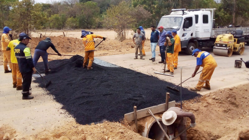Sobradinho dos Melos ganha rede de drenagem e reforço nas vias