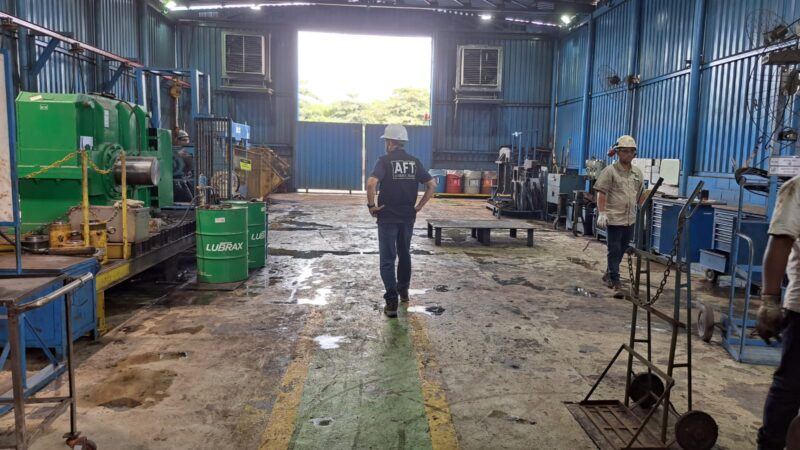 Auditores Fiscais do Trabalho interditaram um maquinário após trabalhador perder um braço no Porto de Itaguai